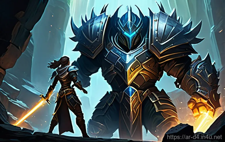 디아블로4 레이드 공략 - **Prompt:** A determined female barbarian, clad in practical leather and metal armor, stands resolut...