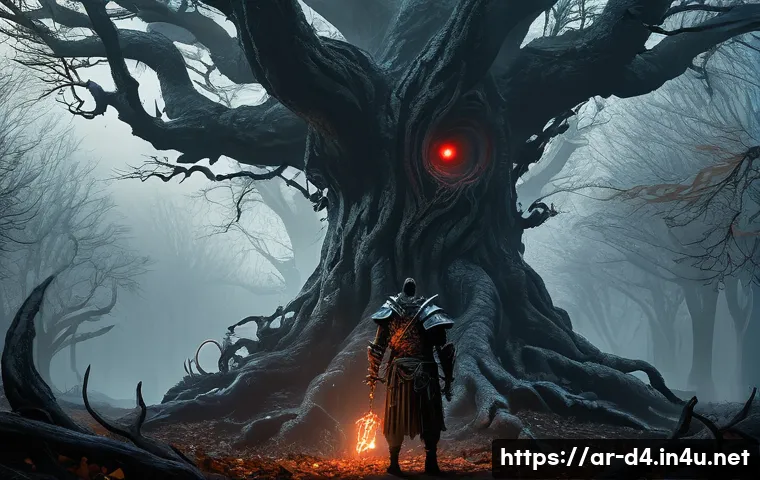 디아블로4 주간 퀘스트 가이드 - **Prompt:** A lone, formidable Barbarian warrior, male, stands before the ancient and gnarled Tree o...