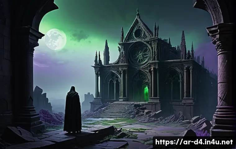 디아블로4 사운드트랙 리뷰 - **Prompt:** A desolate, ancient gothic landscape in the world of Sanctuary, inspired by Diablo 4's o...
